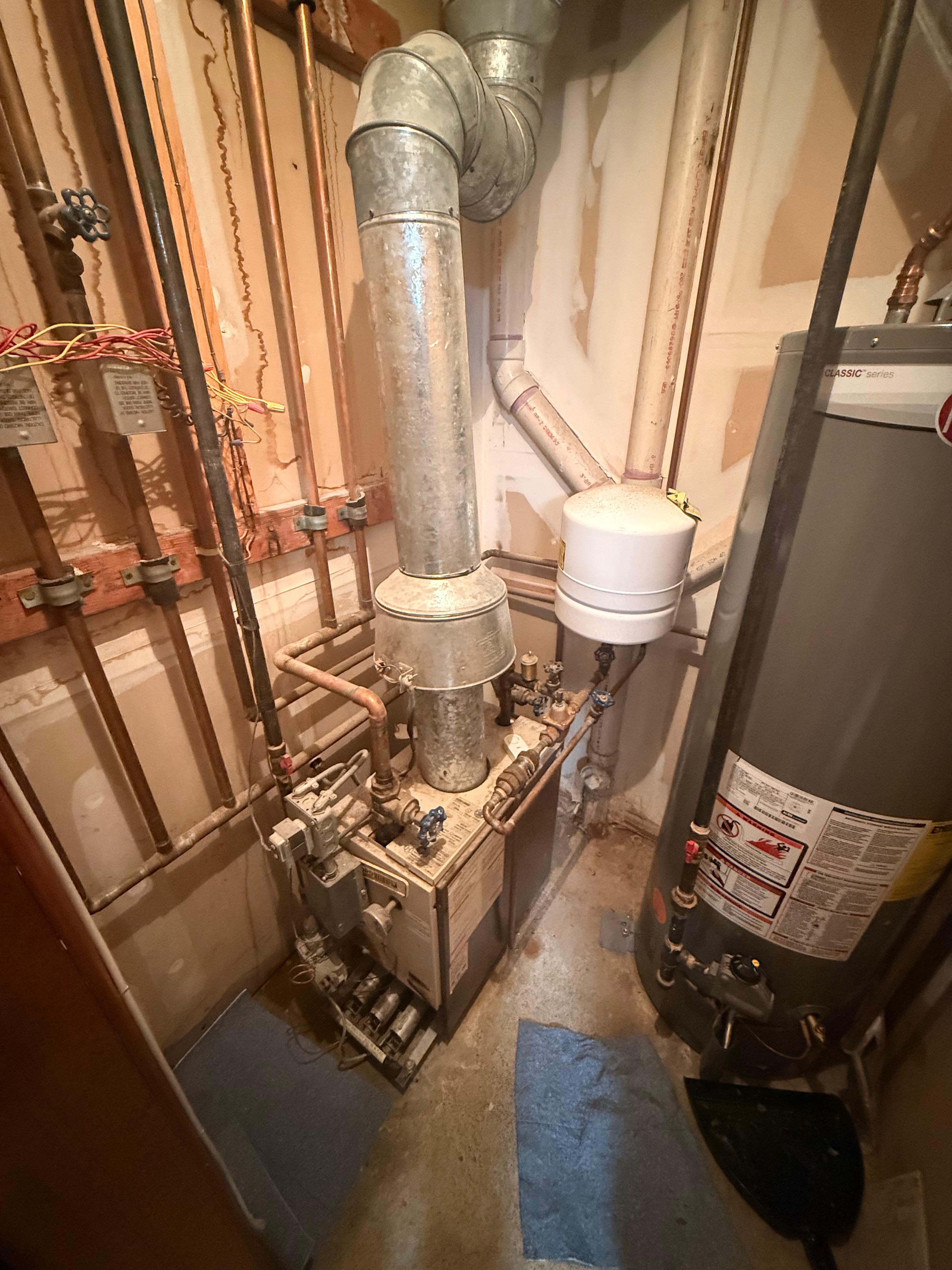 Hydronic boiler before replacement in Fort Lee NJ