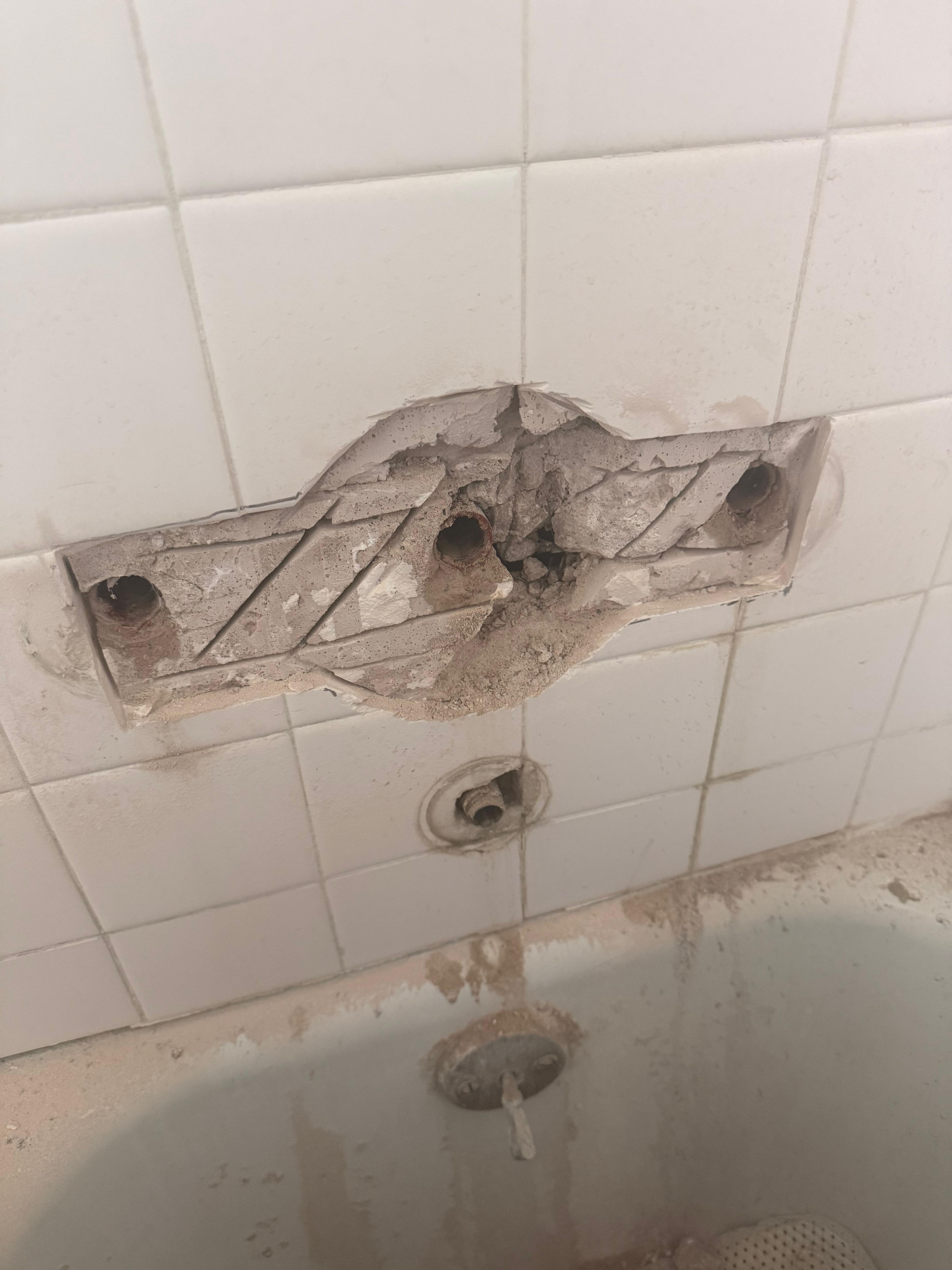 Shower valve replacement in progress in Cresskill NJ